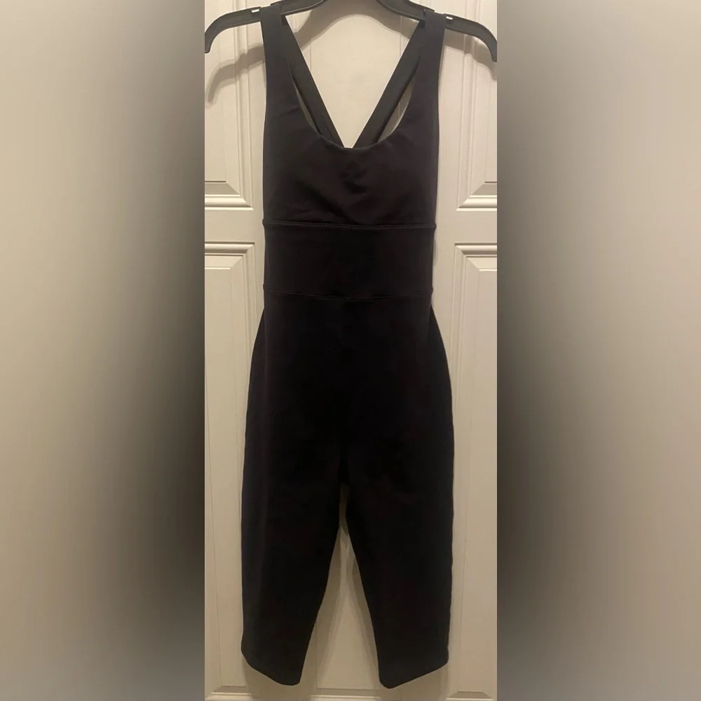 ALO Yoga Black Cropped Jumpsuit
